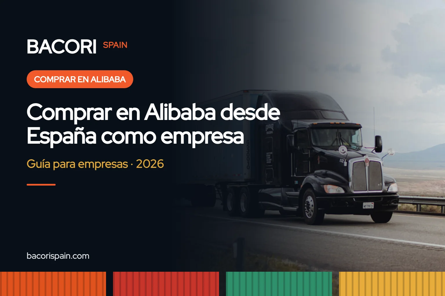 Camión de transporte de mercancías circulando por una carretera